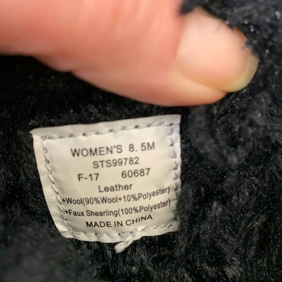 Sperry Women’ Seas Submariner Leather and Wool Faux Shearling Lined Boots Sz 8.5 - Picture 7 of 9